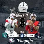 Lorenzo Brown's monster performance helps the Storm erase a 39-21 4th quarter deficit on their way to the Eastern Conference Championship. image credits IFL facebook page